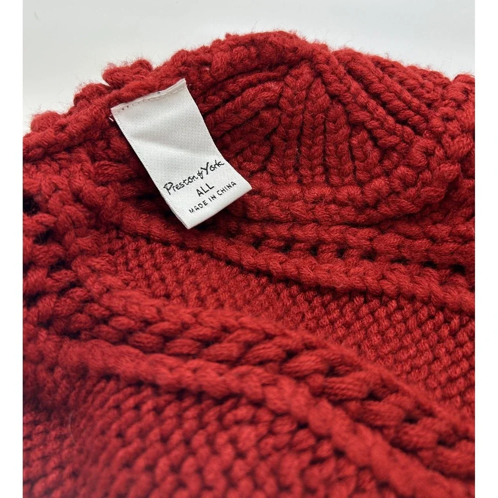 PRESTON AND YORK KNITTED Women Winter  HAT Color Red